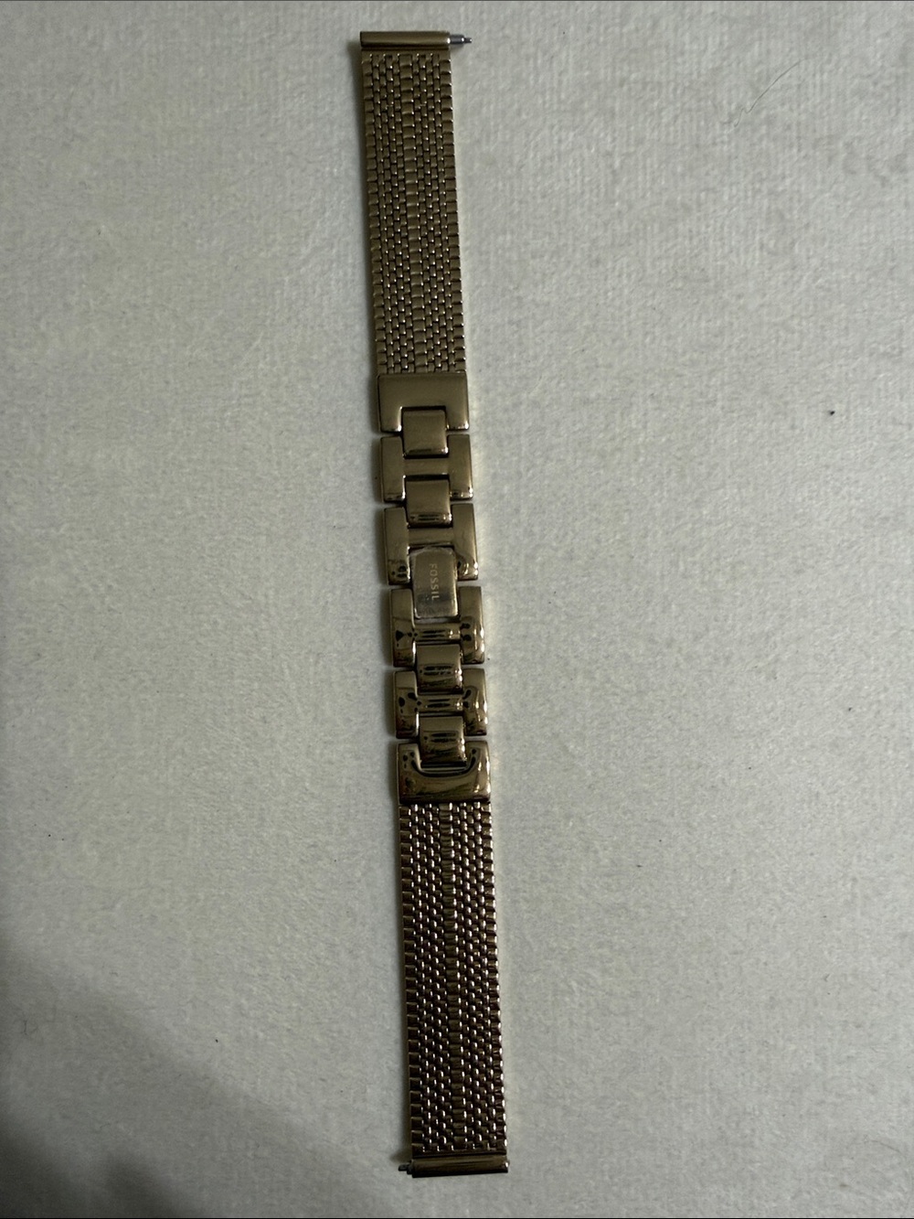 14mm Fossil Gold Mesh and Link Bracelet Strap